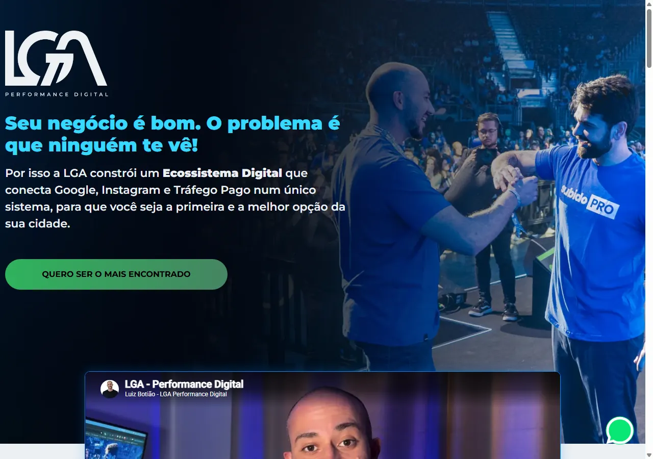 Screenshot do projeto Agência LGA