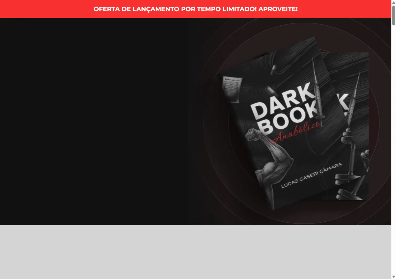Screenshot do projeto Anabolic Academy Dark Book