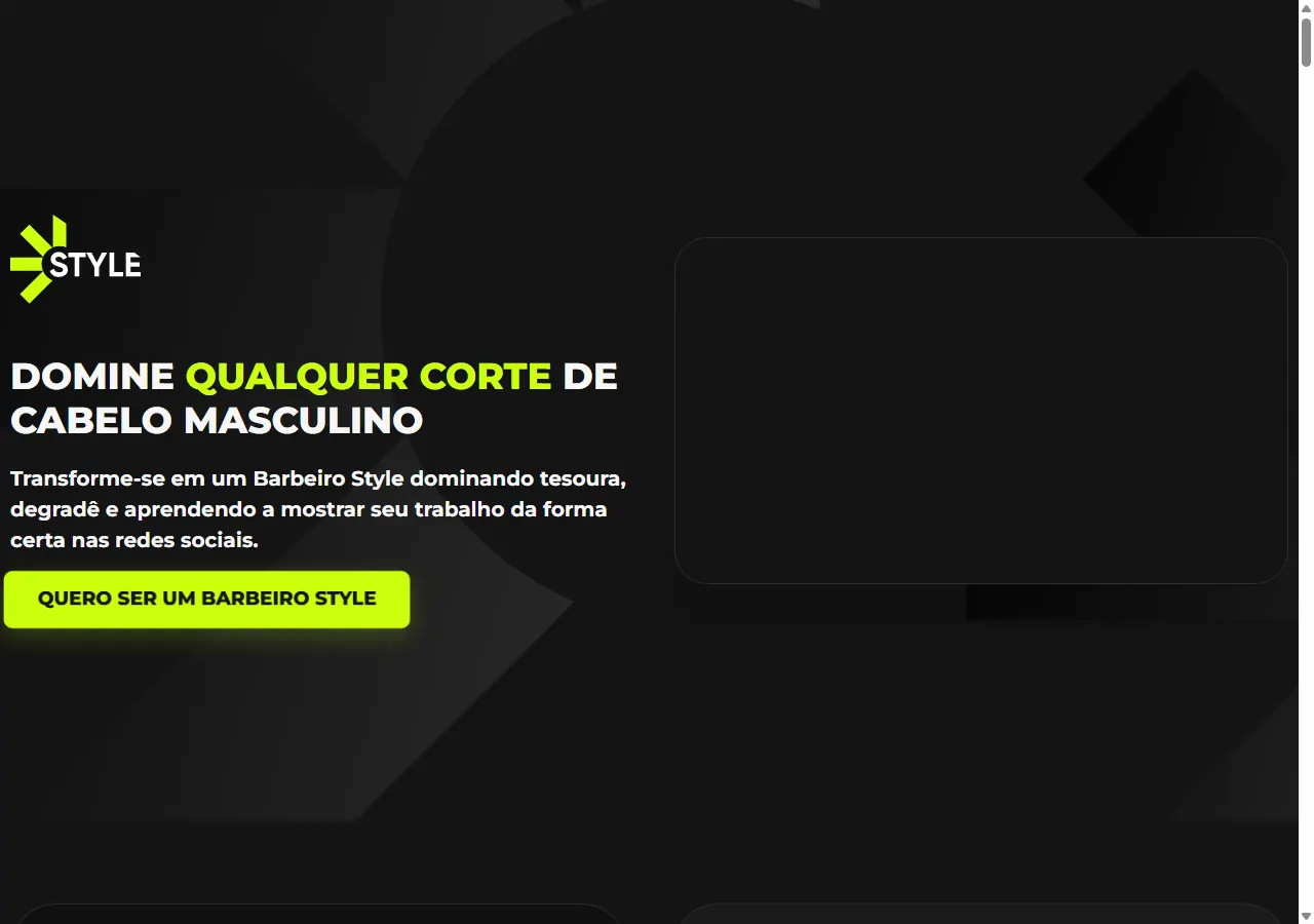 Screenshot do projeto Mateus Santana Style Online