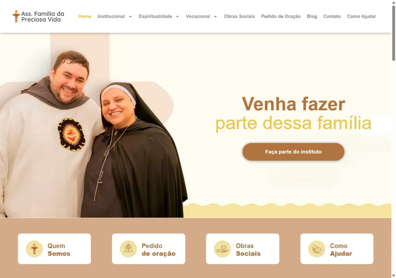 Screenshot do projeto Preciosa Vida